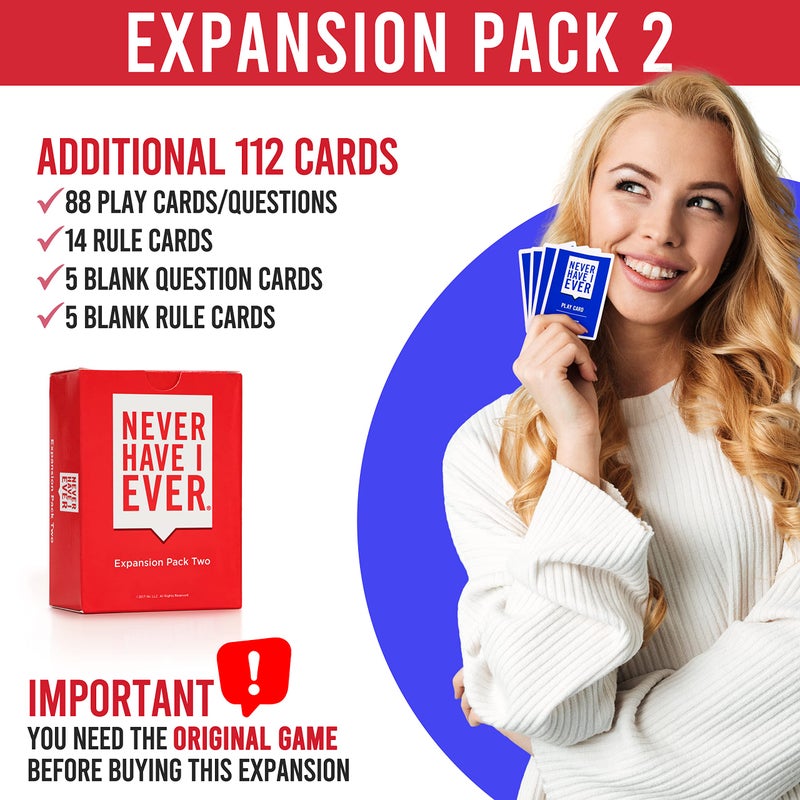 Never Have I Ever Expansion Pack Two Card Game Set | Fun Game Night Party Games for Adults | New Addition to The Classic Edition | for 4-12 Players | Ages 17 + - Image 5